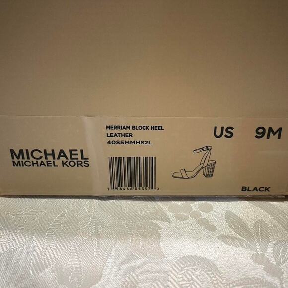 MICHAEL KORS Merriam Studded Leather Block-Heel Sandals – Size 9 - Picture 7 of 7